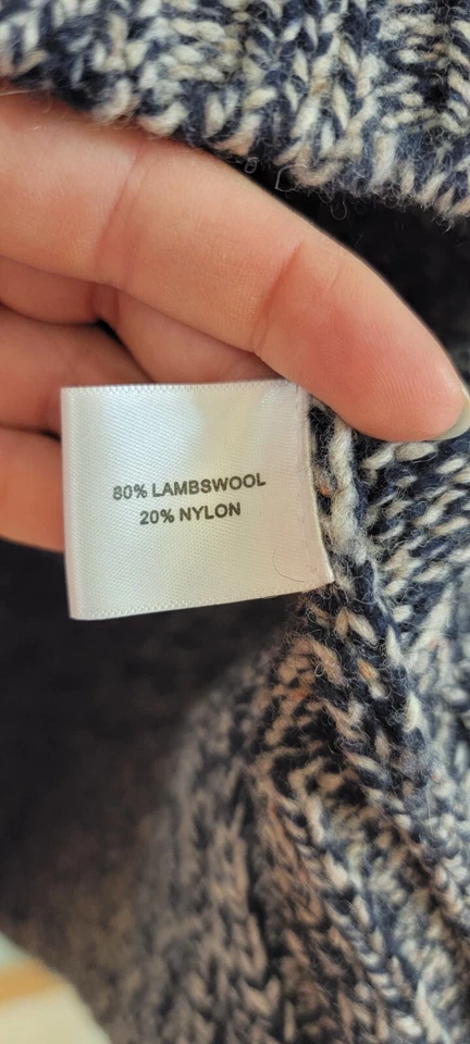 Suéter Cullen Para Hombres Pescador Nórdico Lana de Cordero Azul Ártico Talla Pequeña Foto 4 de 4