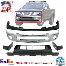Front Bumper Chrome Cover Valance Brackets For 2009-2017 Nissan Frontier Front Bumper Chrome Cover Valance Brackets For 2009-2017 Nissan Frontier