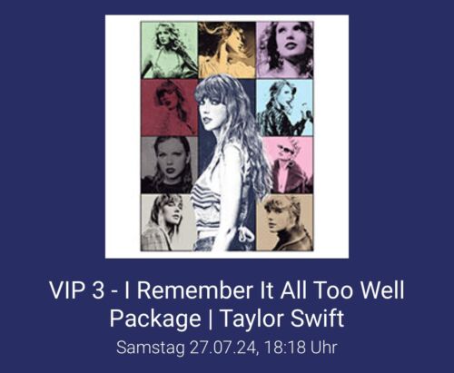 2 x Taylor Swift Tickets VIP 3 | Eras Tour München 27.07.24 | FOS 2 rechts - Bild 1 von 6