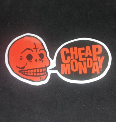 Cheap Monday Red Skull Sticker 1.75'' x  3.5''