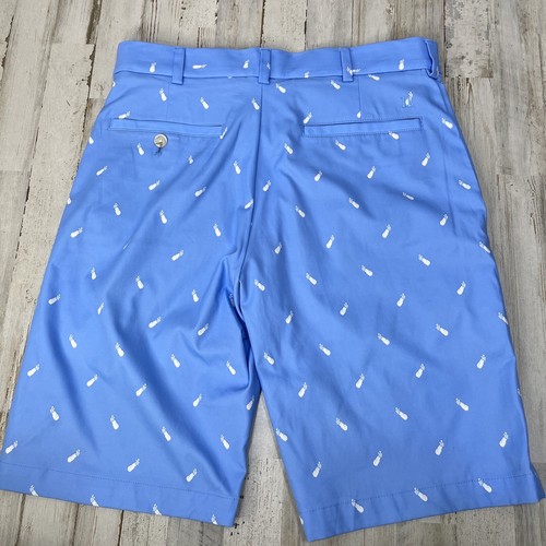 Walter Hagen Perfect 11 Golf Club Shorts Size 30 EUC BLUE Print All Over U8 - Picture 2 of 9
