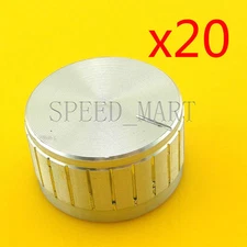 20 PCS Aluminum Knob 30*17mm Cap Rotary Switch CD Player Volume Pointer Hole 6mm