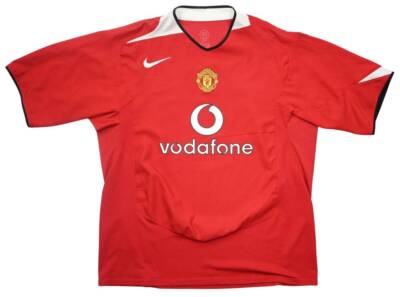 00s Nike マンチェスター・ユナイテッド ピステ XL vodafone RARE 05/06 Nike Manchester United Vodafone Jersey Large Gray