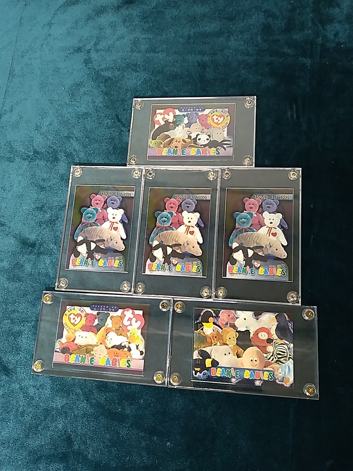 TY Beanie Baby Trading Cards Sealed in Acrylic W/Very RARE Card 75.00