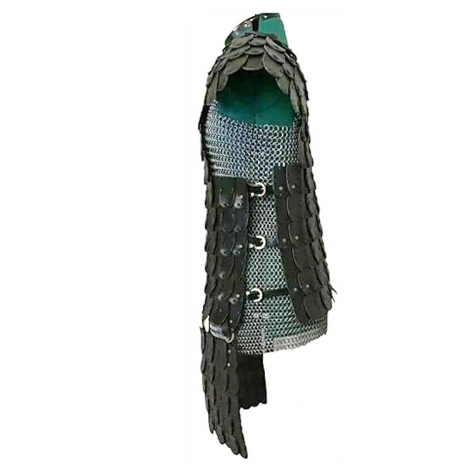 Костюм викинга средневековая ламеллярная броня черный нагрудник - Изображение 2 из 4