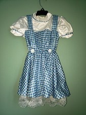 RUBIES WIZARD OF OZ DOROTHY BLUE PLAID SEQUIN HALLOWEEN COSTUME DRESS UP S 4 6