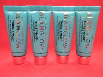 GLAMGLOW Thirstymud Hydrating Treatment ~ Travel 7g/0.24oz ~ LOTof4 ~ NEW