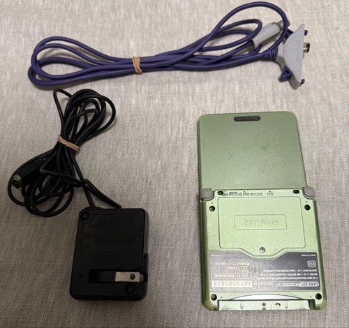 Nintendo GBA SP Toys R Us Limited Pearl Green Console Adapter No Box Used Tested - Picture 2 of 2