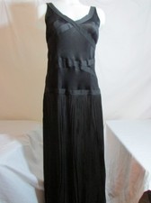 DESIGNER VERSACE BLACK STRAPPY EVENING DRESS SZ 36