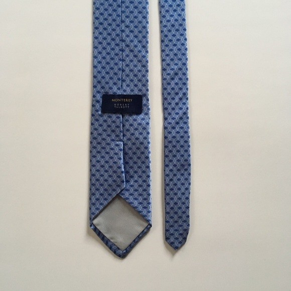 robert talbott tie blue small pattern 100% silk m… - image 2