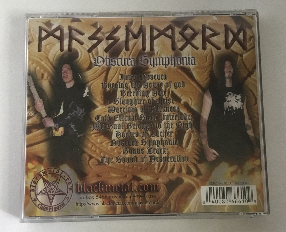 【ラプンツェル様用】MASSEMORD / Obscura Symphonia Massemord ‎– Obscura Symphonia CD 2004 Black Metal ‎– BMC66610CD