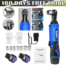 3/8 Electric Ratchet Wrench Set 40Nm Cordless Ratchet Wrench 7 Sockets +Battery