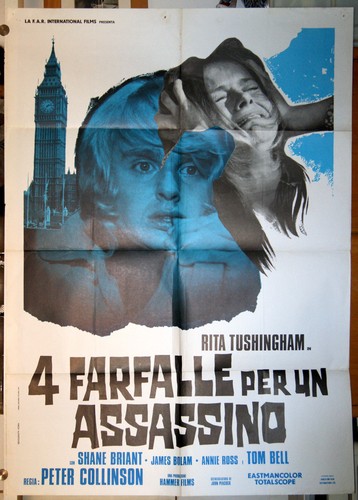 manifesto 2F film STRAIGHT ON TILL MORNING - 4 FARFALLE PER... Rita Tushingham - 第 1/1 張圖片