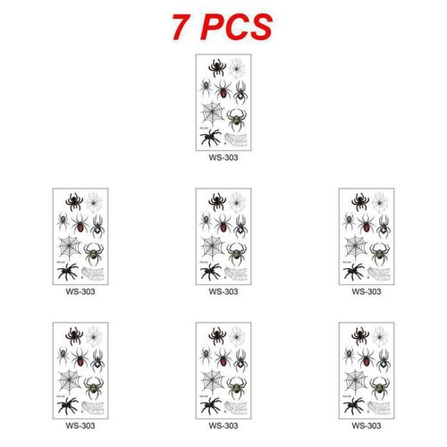 1~10PCS New 3D Tattoo Stickers Waterproof Sweat Horror Dark Stereo Spider Tattoo - Picture 16 of 62