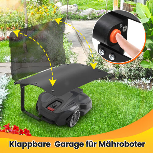 Rasenmäher Garage Unterstand Klappbar Profi UV-Schutz Mähroboter Dach - Bild 6 von 10