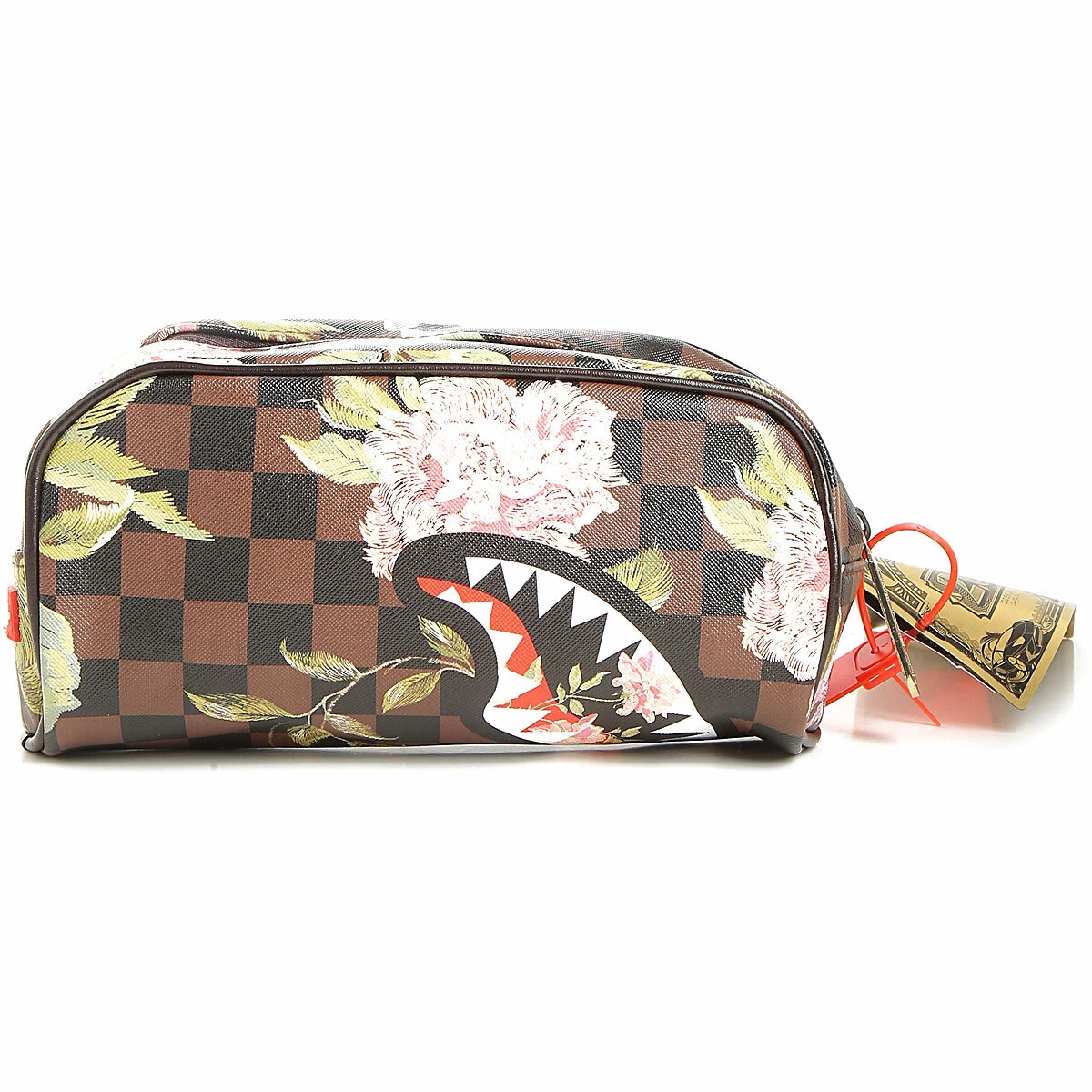 Sprayground Shark Flower Pencil Pouch Small Wash Bag Back To School B3274