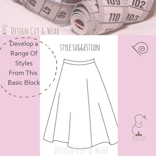 HALF CIRCLE SKIRT BLOCK-SIZES 8 TO 22 PROFESSIONAL SLOPER -SAVE HOURS! - Picture 8 of 12