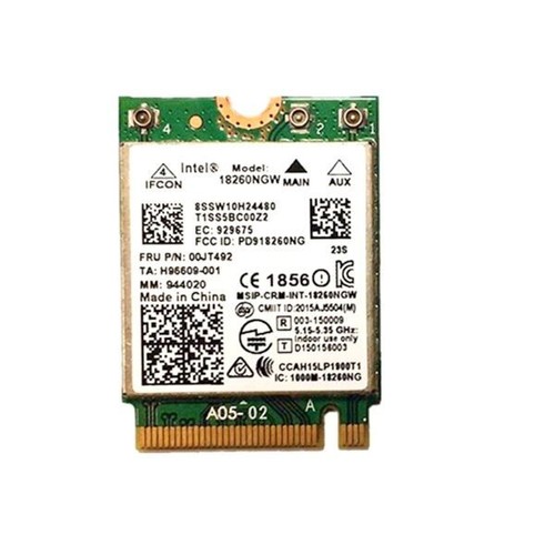 Lenovo 00JT492 Intel Tri Band Wireless-AC 18260NGW NGFF M.2 WiFi Card 802.11ac