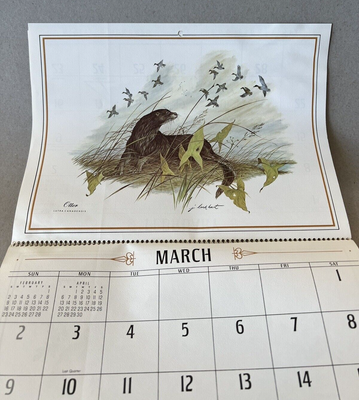 1986 Wildlife Collection Calendar BLue Ridge Radio & Tv Service Elkton, Va  | eBay