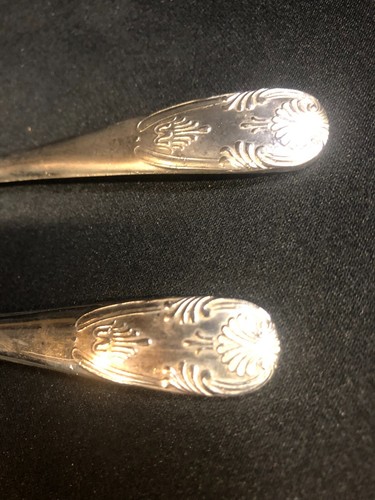 Vintage Silver Plated Serving Spoon And Salad Fork Set Made In Italy 9.5” Long - Picture 5 of 6