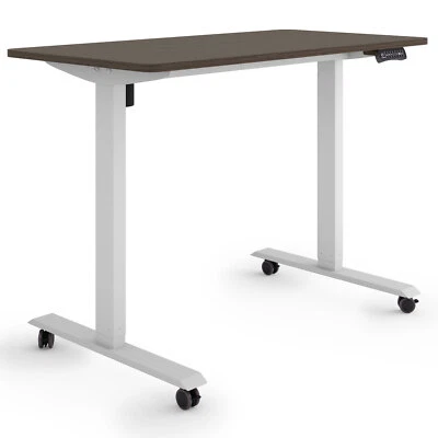 ESMART ETX-121GE Elektrischer Schreibtisch auf Rollen 120x60 cm (Ebenholz Dekor)