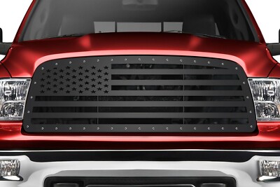 Custom Aftermarket Steel Grille Kit for 2009-2012 Dodge Ram 1500 AMERICAN FLAG