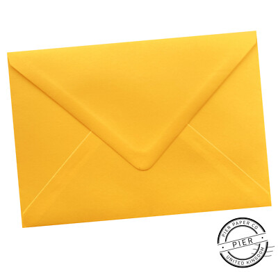 1000 C6 goldgelbe Umschläge 100 g/m² Premium Qualität gummiert - 114 mm x 162 mm