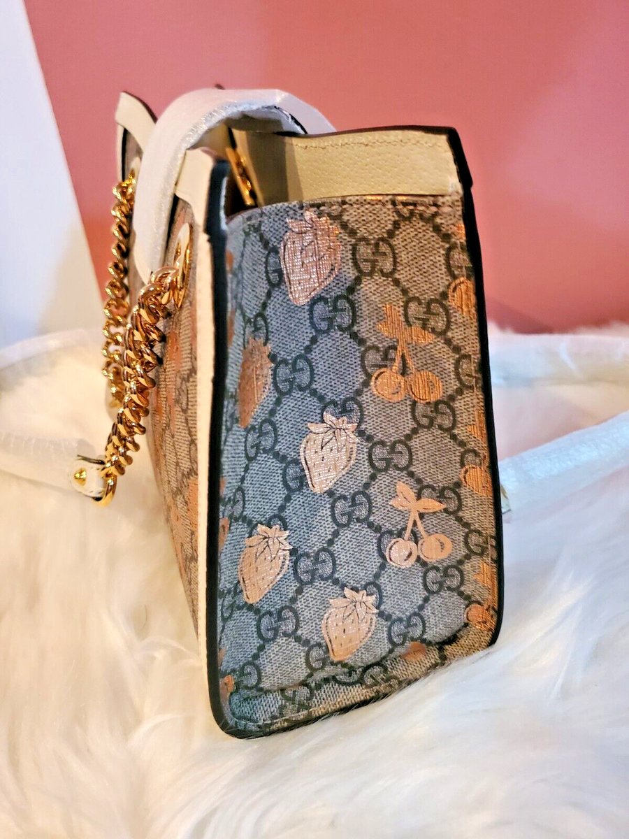 Gucci GG Supreme Monogram Berry Dollar Calfskin Small Padlock