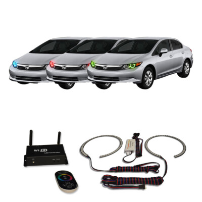 RGB Multi Color WIFI Headlight Halo kit for Honda Civic 12-15