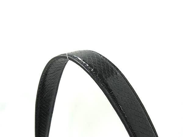 COACH Hannah CH537 Black Leather Python Embossed … - image 3