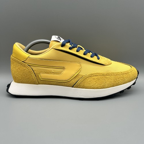 Diesel S-Racer LC Yellow Mens Uk 8.5 Trainers Shoes Sneakers Terraces Casuals - Picture 2 of 8