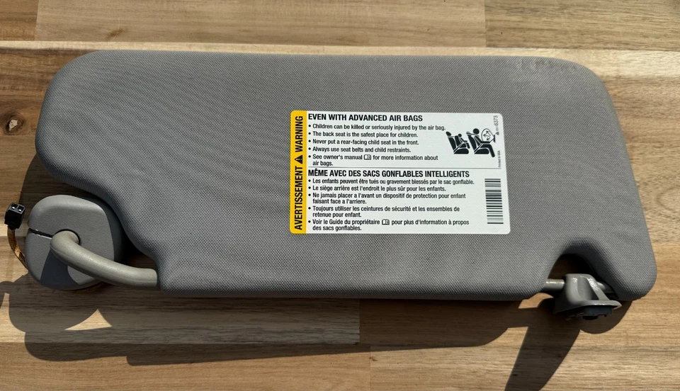 CHEVROLET IMPALA 2006-2016 PARASOL ILUMINADO lado del conductor gris tela parasol OEM Foto 3 de 3