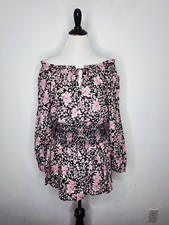 LOVE SHACK FANCY Netra Mini Dress Women's Small Smocked Tierd Floral Multicolor