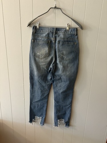Boohoo Size 0 Women’s Light Distressed Jeans High Rise 26” Inseam 26” Waist - Bild 5 von 10