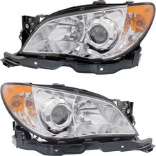Headlight Set For 2007 Subaru Impreza Left and Right with Bulb 2Pc Halogen