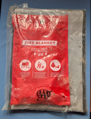 AAA fire blanket and fireproof document holder
