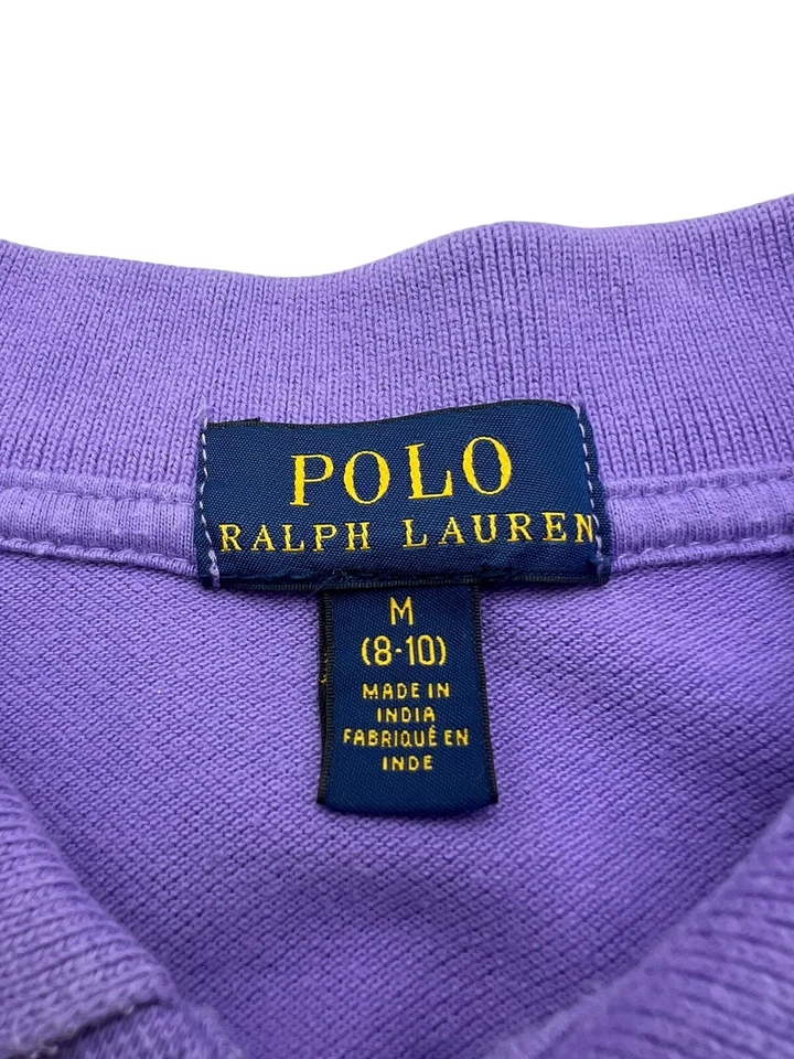 RALPH LAUREN Kid's Girl's Polo Neck Purple Dress Size M (8-10 y.o.) - Image 4 of 4