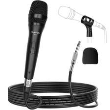 Wired Microphone Singing ON55 XLR Cable 16.4 FT Clip Switch Karaoke Dynamic Mic
