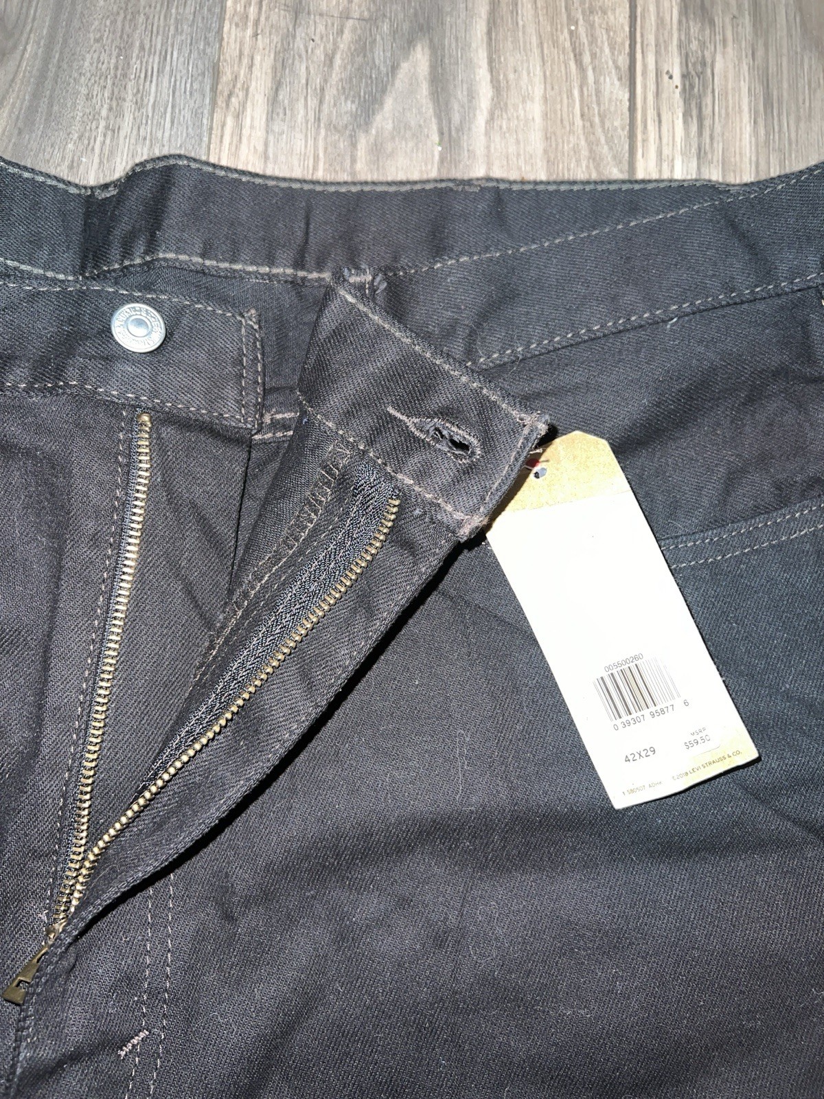 Levis 550 Jeans Mens 38x32 Black Relaxed Fit Denim Pants New Tags thumbnail 6