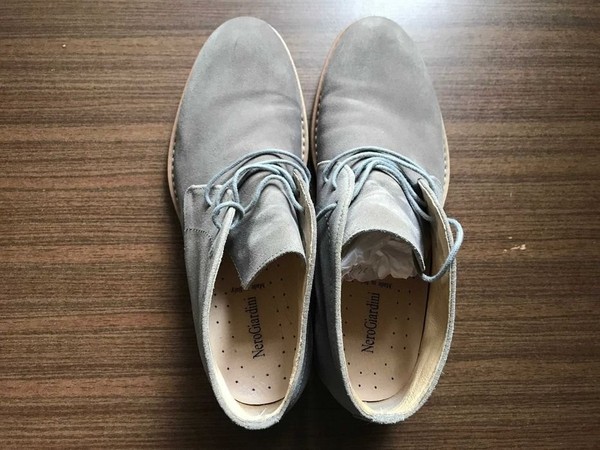 Men Nero Giardini Boots Grey Suede 39