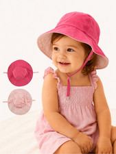 Carter s Reversible Pink Baby Girl Sun Hat Bucket Hat UPF Beach 12-18M