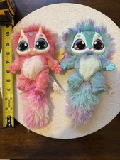 Magic Mixies Mixie Pink Plush purple Lot ,pair Interactive Lights Sounds 7"