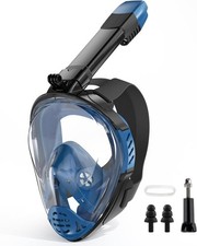 Full Face Snorkel Mask, Snorkeling Gear for Adults, Scuba Mask Diving Dry Top Sn