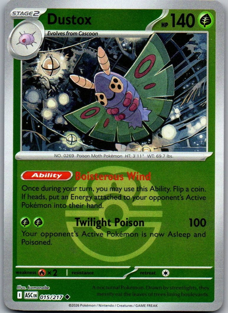 Dustox - (Love Ball) Reverse Holo Uncommon ME: Ascended Heroes 015/217 NM