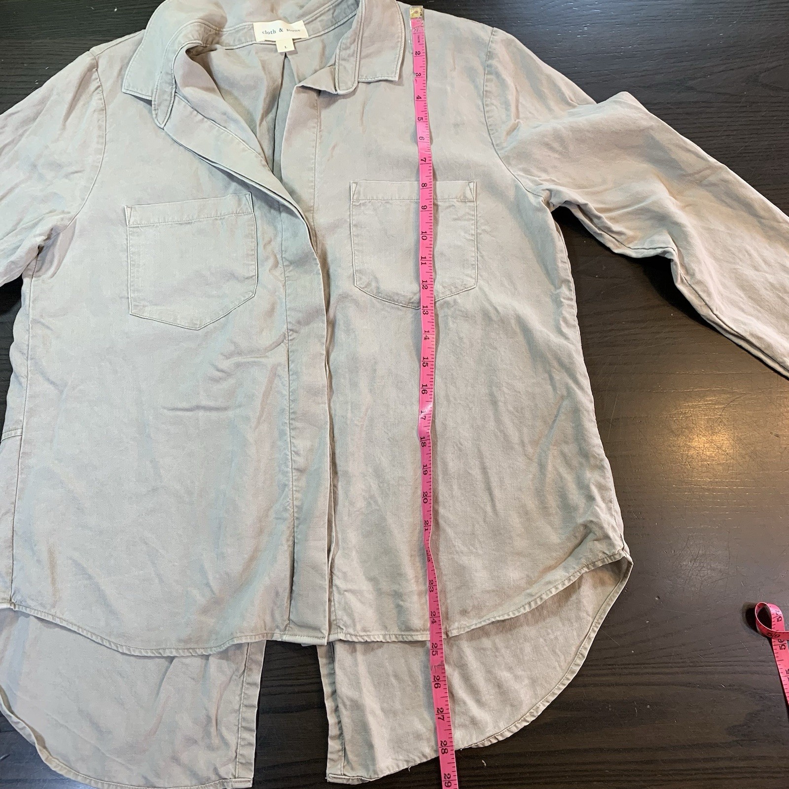 Cloth & Stone Split Back Button Down Shirt Women … - image 9