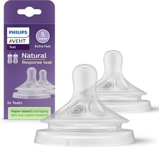 Philips Avent Natural Response Bottle Teat-2 x Baby Bottle Flow 1,2,3,4,5 Teats