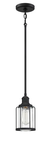 Quoizel LUD1505 Ludlow 5"W Mini Pendant - Black - Picture 4 of 5