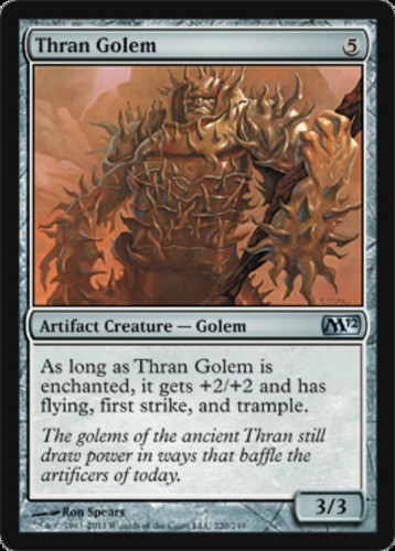 Thran Golem - Foil Light Play, English Magic 2012