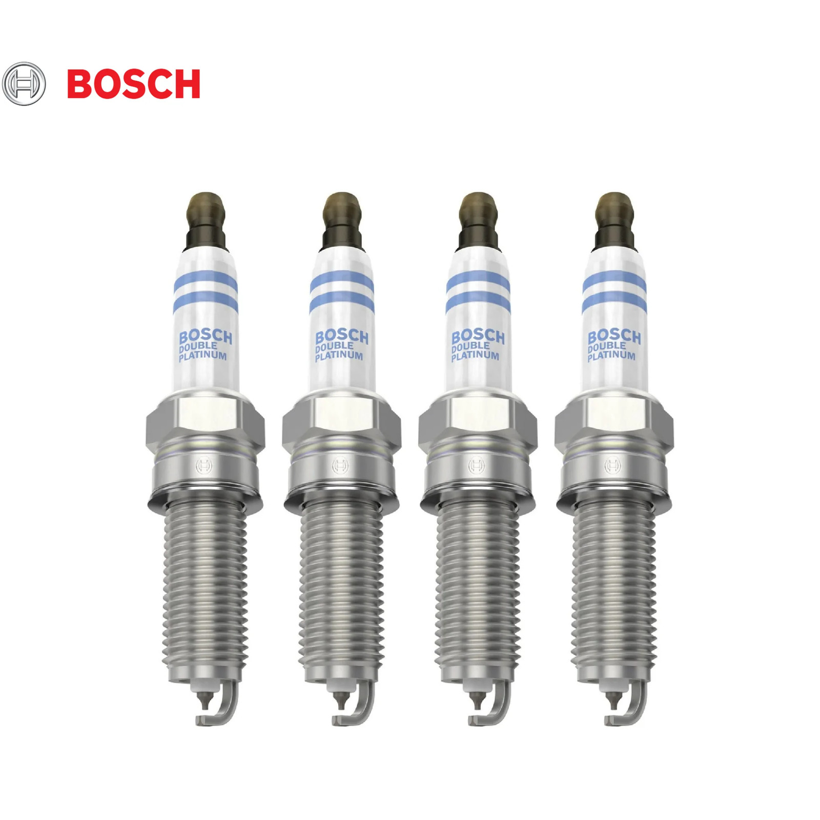 Bosch 8132 Double Platinum Spark Plugs Set of 4 for Mercedes C250 12-15