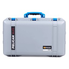 Silver with Blue Pelican 1555 Air case With Foam.